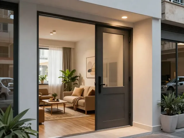 Stylish discreet apartments in Rishon Lezion entrance, showcasing modern decor and inviting atmosphere.
