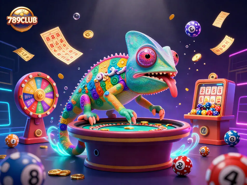 Engage in thrilling gameplay with 789CLUB, surrounded by vibrant casino elements and excitement.
