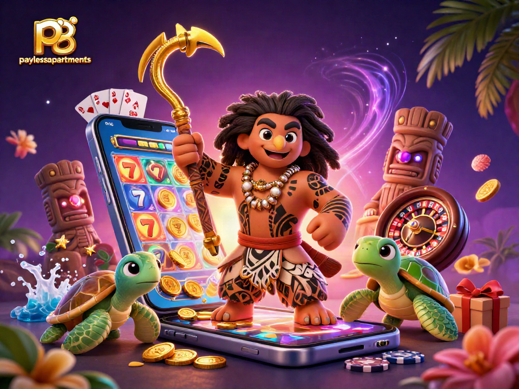 Experience exciting chances with paylessapartments in this vibrant casino scene featuring slots and winnings.