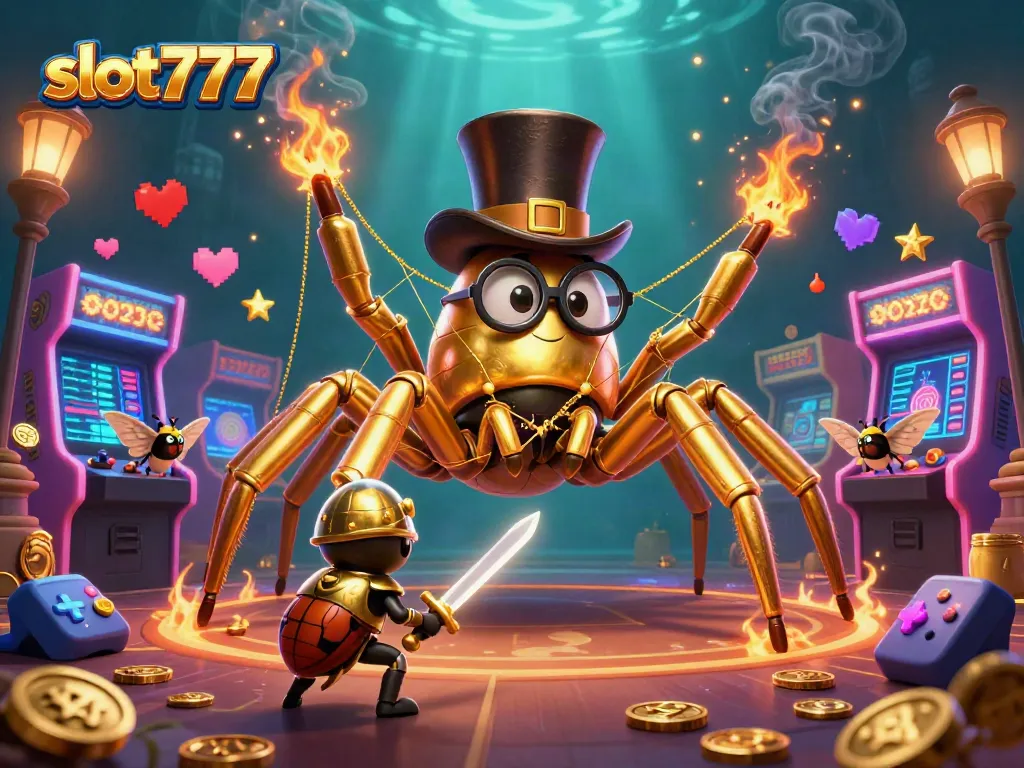 Play thrilling slot777 games featuring magical characters in a colorful casino scene.